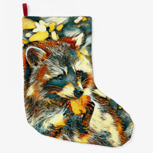 Grande Chaussette De Noël AnimalArt_RatonLaveur_001