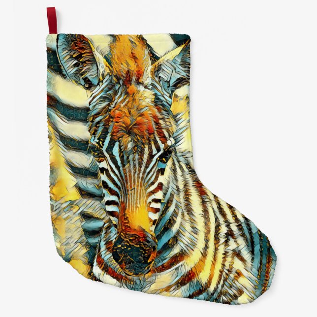 Grande Chaussette De Noël AnimalArt_Zebra_002 (Devant)