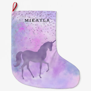 Grande Chaussette De Noël Aquarelle de Confetti