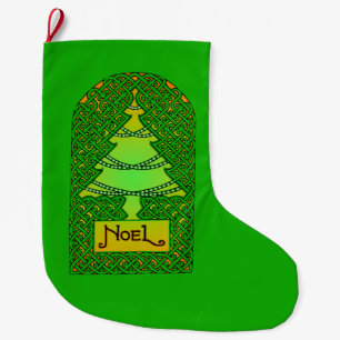 Grande Chaussette De Noël Arbre de Noël celtique