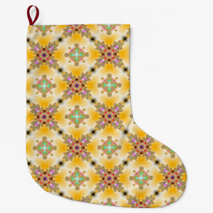 Grande Chaussette De Noël Artdeco de Noël en style rétro