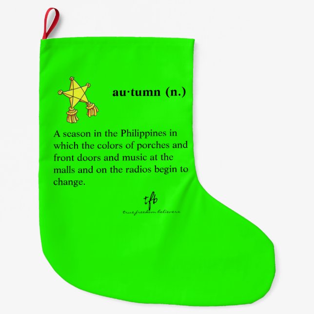 Grande Chaussette De Noël Automne philippin (Devant)