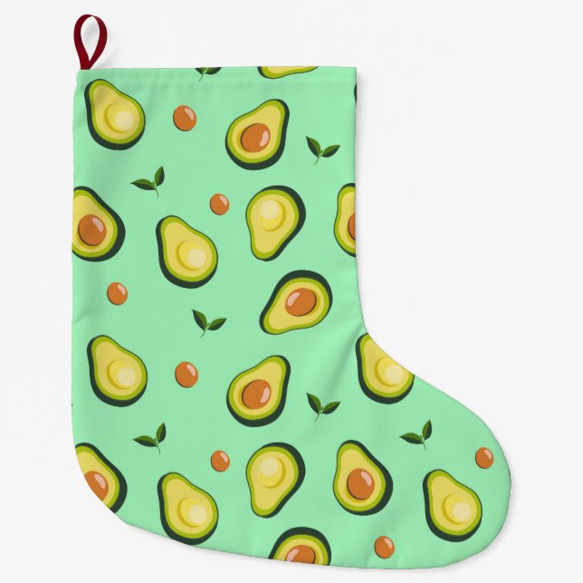 Grande Chaussette De Noël Avocado (Devant)