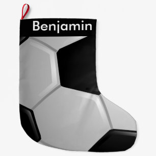 Grande Chaussette De Noël Balle de soccer Conception Grande réserve de Noël