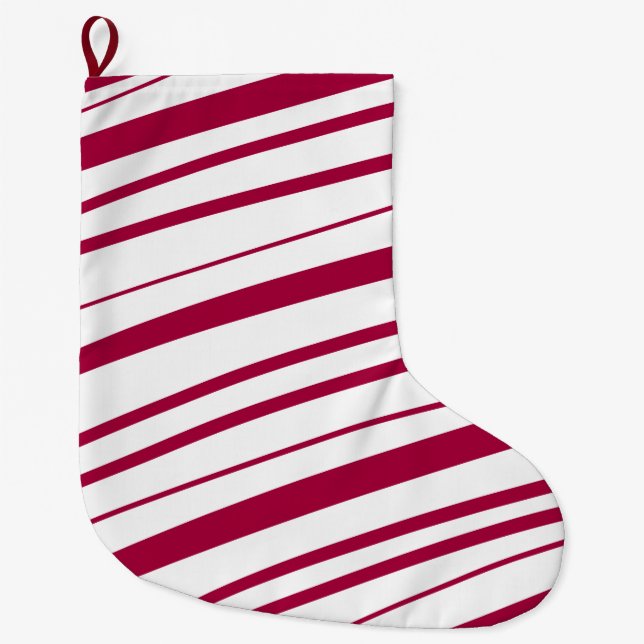 Grande Chaussette De Noël Bande de menthe sucre de canne (Devant)