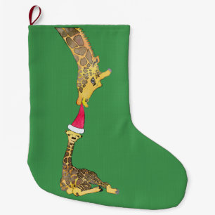 Grande Chaussette De Noël Bas de Noël de girafe de vacances