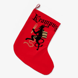 Grande Chaussette De Noël Bas de Noël de Krampus