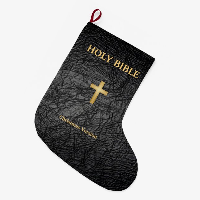 Grande Chaussette De Noël Bas de Noël de Sainte Bible (Devant (Accrochage))