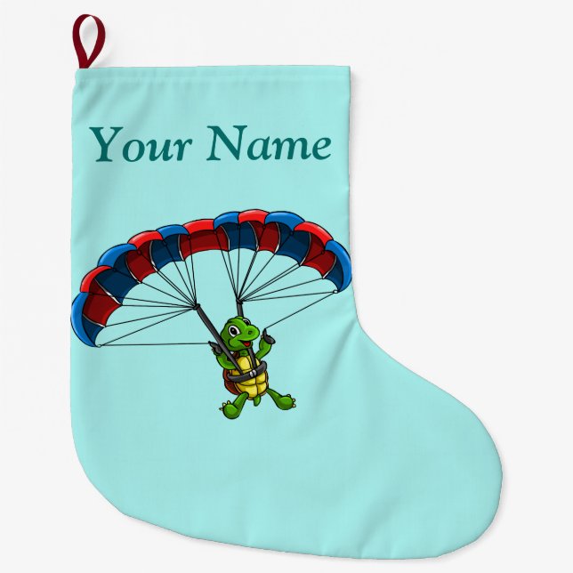 Grande Chaussette De Noël Bas de Noël de tortue (Devant)