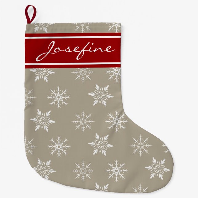 Grande Chaussette De Noël Bas de Noël personnalisé (Devant)