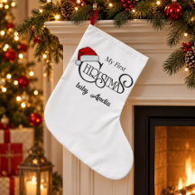 Bas de Noël personnalisé pour mon premier Noël