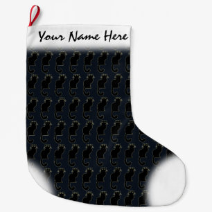 Grande Chaussette De Noël Bas de Noël pour amateur de chats Bas de Noël pers