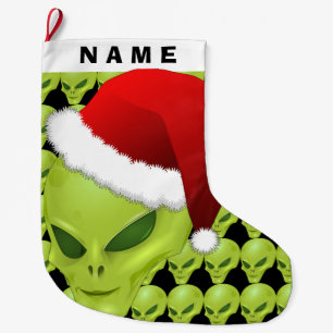 Grande Chaussette De Noël Bas étranger de Noël de visage