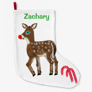 Grande Chaussette De Noël Bas personnalisés de Noël de renne