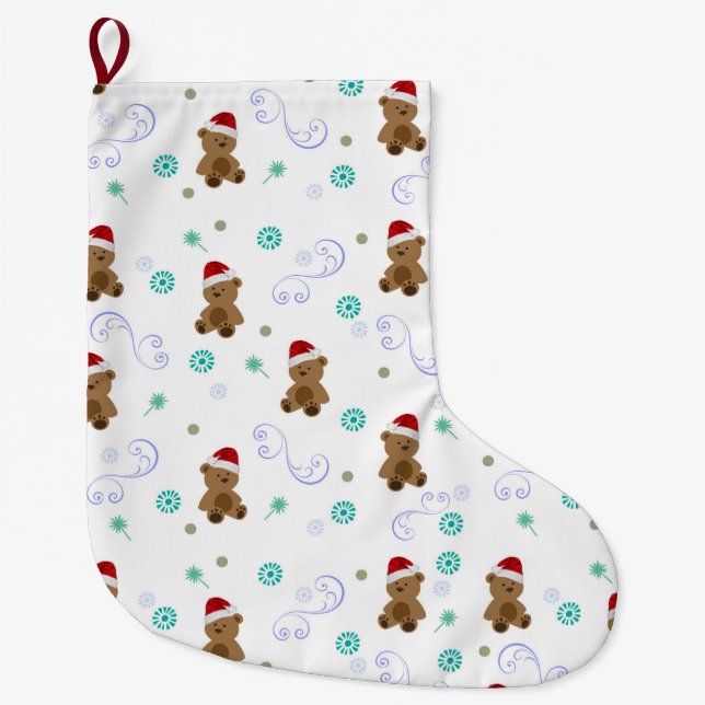 Grande Chaussette De Noël Bébé (Devant)