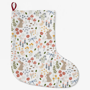 Grande Chaussette De Noël Bébé Neutre Woodland Premier Noël