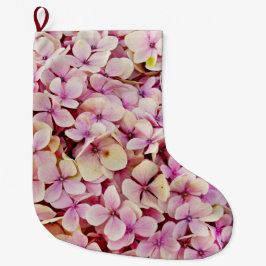 Grande Chaussette De Noël Belles fleurs d'Hydrangée