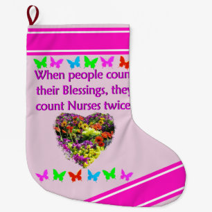 GRANDE CHAUSSETTE DE NOËL BÉNÉFICIÉ D'UNE INFIRMIÈRE
