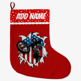 Grande Chaussette De Noël Bicyclette déchirée de BMX