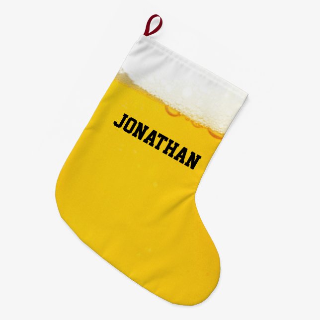 Grande Chaussette De Noël Bière (Devant (Accrochage))