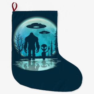 Grande Chaussette De Noël Bigfoot Alien OVNI Divulgation Conspiration Don