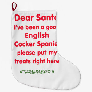 Grande Chaussette De Noël bon cocker anglais