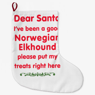 Grande Chaussette De Noël bon Norvégien Elkhound