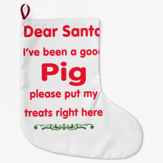 Grande Chaussette De Noël bon porc