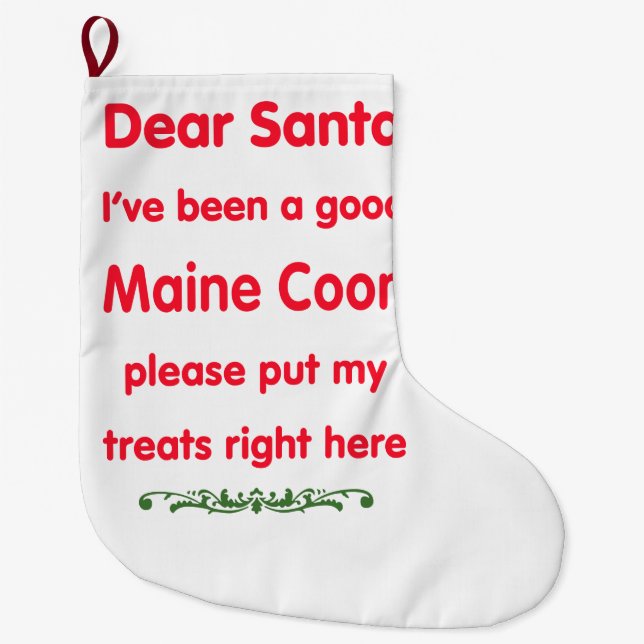 Grande Chaussette De Noël bon ragondin du Maine (Devant)