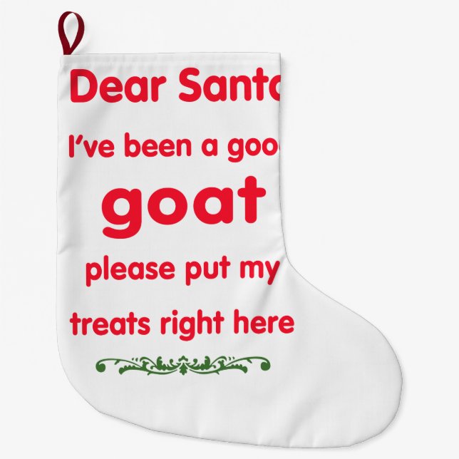 Grande Chaussette De Noël bonne chèvre (Devant)
