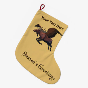 Grande Chaussette De Noël Bonnes Fêtes - Oie volante