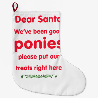 Grande Chaussette De Noël bons poneys