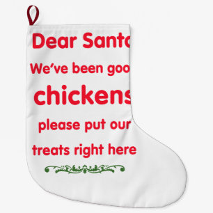 Grande Chaussette De Noël bons poulets
