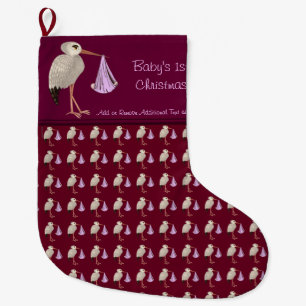 Grande Chaussette De Noël Bouche classique (rose) 1