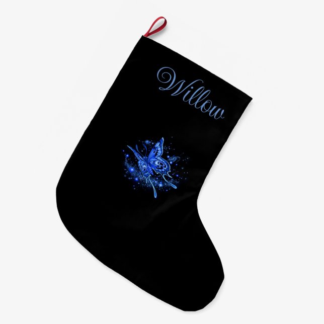 Grande Chaussette De Noël Bouche lunaire personnalisée (Devant (Accrochage))