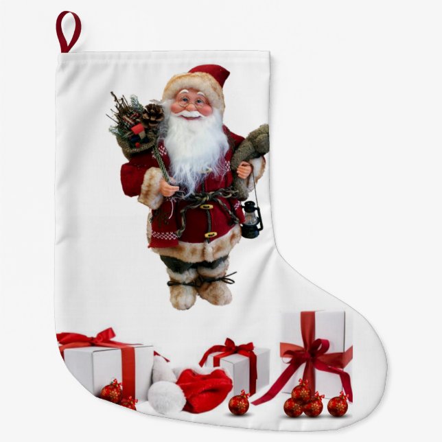 Grande Chaussette De Noël Bougie de Noël, Bougie de Noël (Devant)