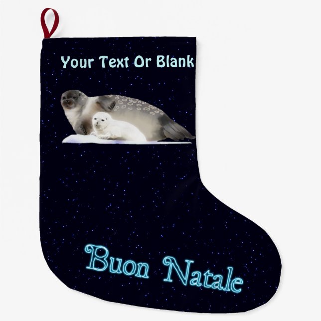 Grande Chaussette De Noël Bouon Natale - Sceau annelé (Devant)