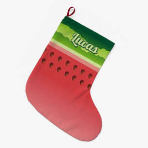 Grande Chaussette De Noël Boutique de Noël Arrière - plan de pastèque