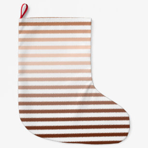 Grande Chaussette De Noël Bronze Or Grandes Ombres Blanches