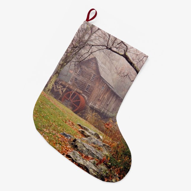 Grande Chaussette De Noël Brume de matin (Devant (Accrochage))
