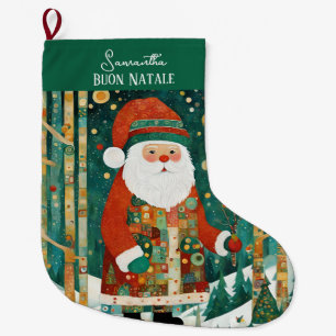 Grande Chaussette De Noël Buon Natale