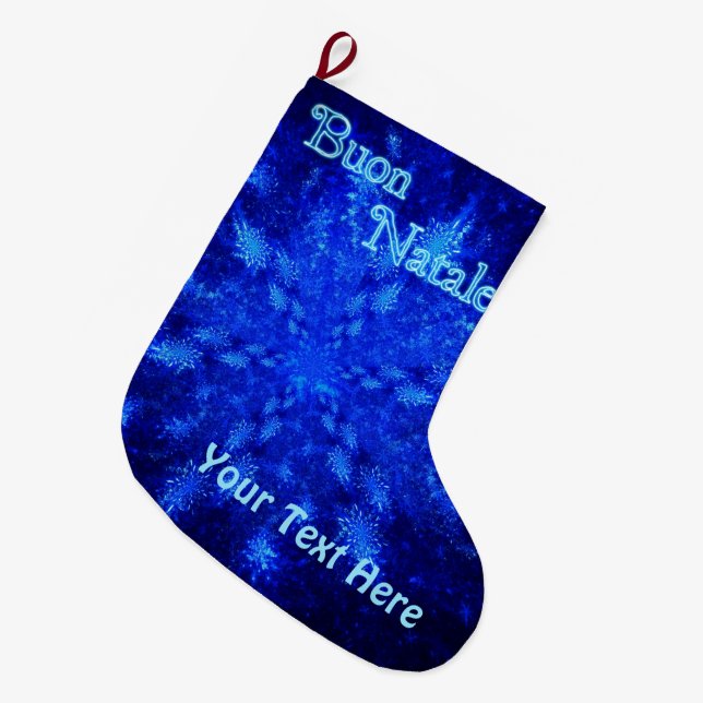Grande Chaussette De Noël Buon Natale - Snowburst (Devant (Accrochage))