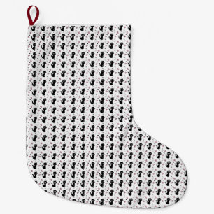 Grande Chaussette De Noël Cadeau de chat Motif de chat mignon Arrière - pl