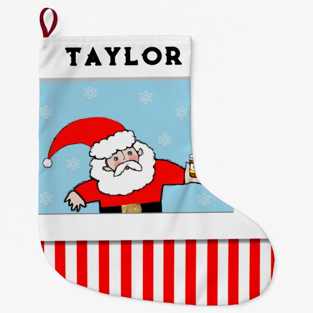 Grande Chaussette De Noël Cadeau de vacances du pharmacien (Devant)