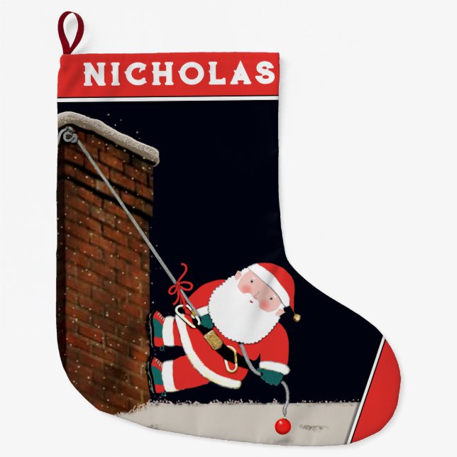 Grande Chaussette De Noël Cadeau de vacances pour Escalades de roche (Devant)
