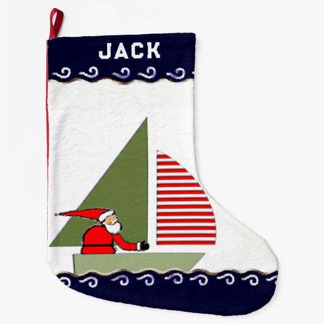 Grande Chaussette De Noël Cadeau Vacances (Devant)