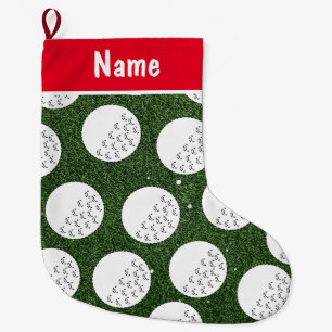 Grande Chaussette De Noël Cadeaux de Noël de golf personnalisés Thème de gol