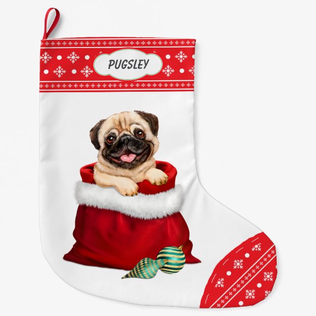 Grande Chaussette De Noël Carlin frontalier Snowflake Cadeau Surprise (Devant)