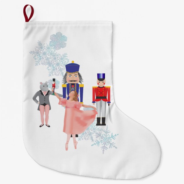 Grande Chaussette De Noël Cast de ballet de croustillant (Devant)