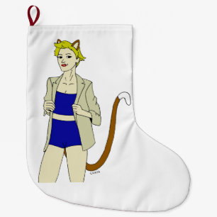 Grande Chaussette De Noël catgirl